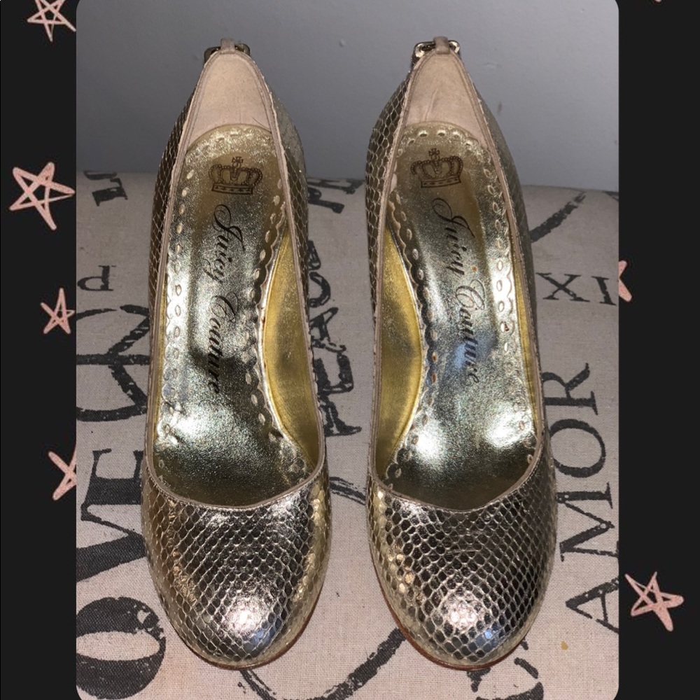 Juicy Couture Gold Heels